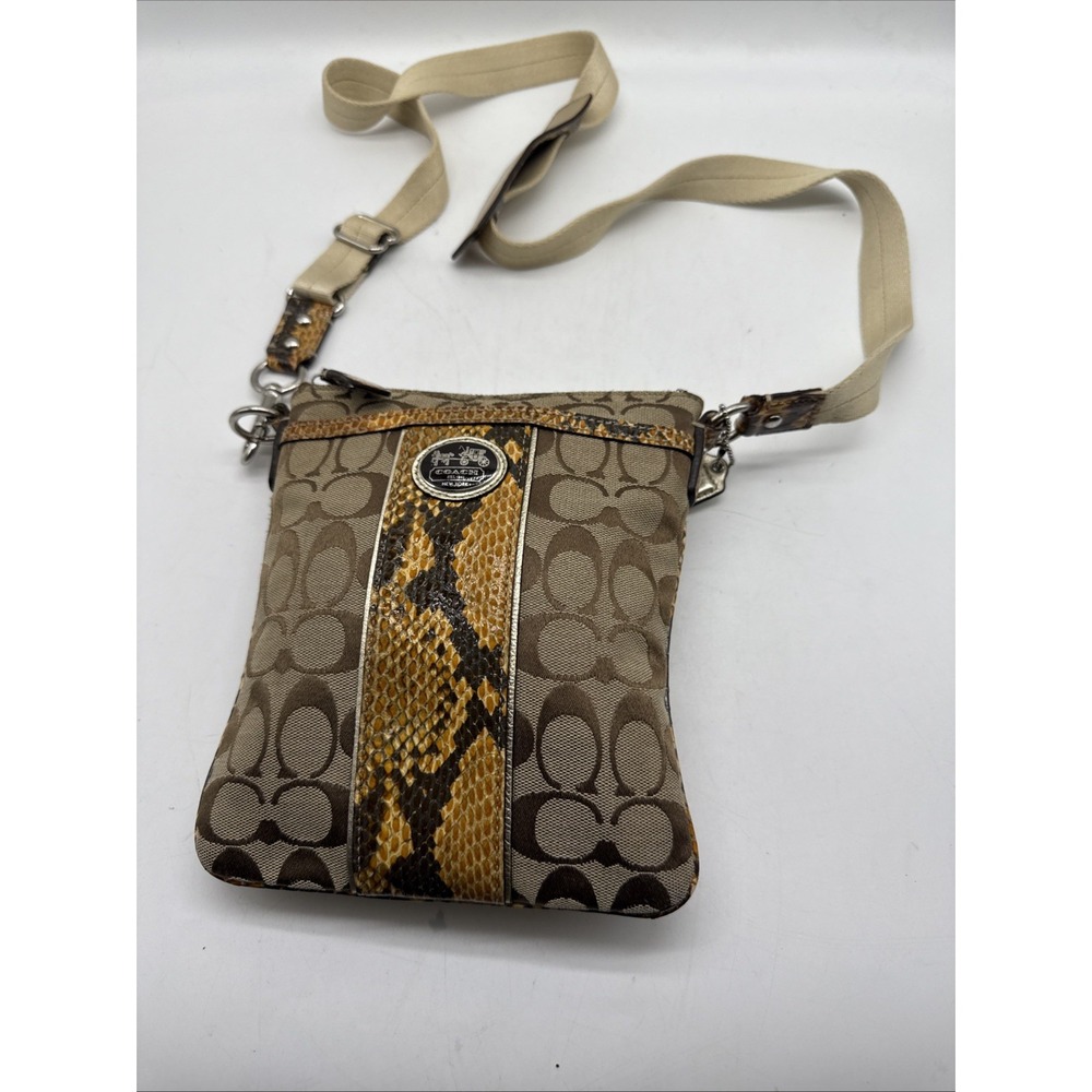 Coach Sutton Signature Python Swingpack Crossbody… - image 2